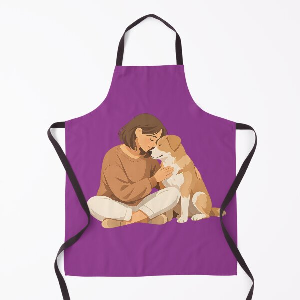 Item preview, Pet Love Valentine – Minimal Woman and Dog Illustration designed and sold by KawaiiOrbit.