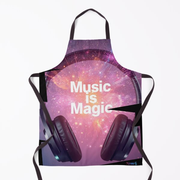Item preview, Music is Magic – headphones releasing glowing sparkles 4 designed and sold by Neon G.