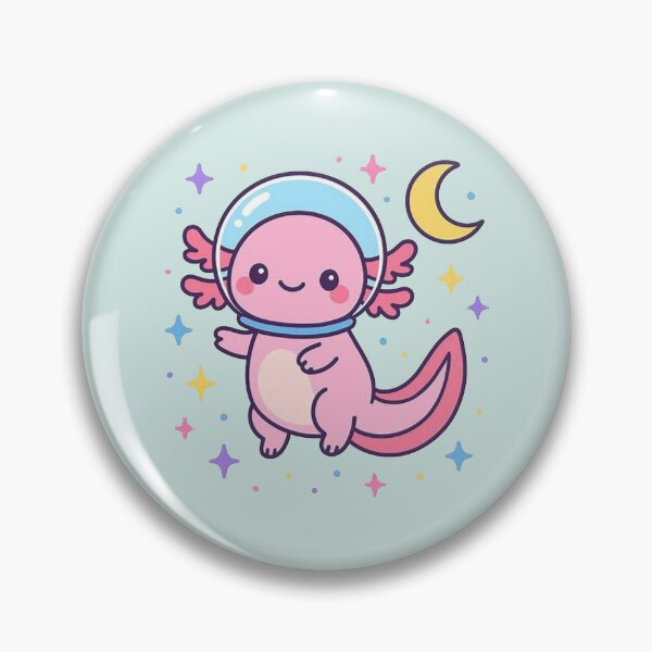 Item preview, Kawaii Axolotl Astronaut in Space – Cute Galaxy Axo designed and sold by DreamyPrintsArt.