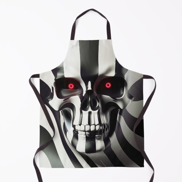 Item preview, Hypnotic Black White Skull With Glowing Red Eyes designed and sold by Amanda's Factory.