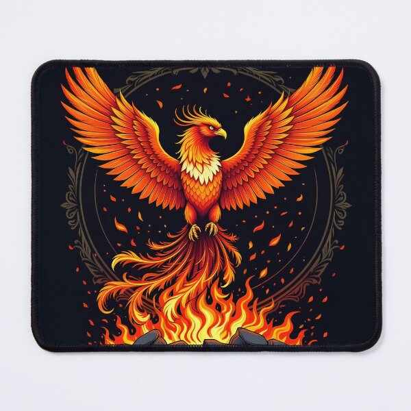 Item preview, A Phoenix rises from the fire - black background designed and sold by adriansmith31.