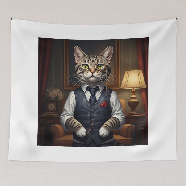 Item preview, Elegant Cat Judging You designed and sold by PetJoyPrintsCO.