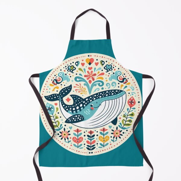 Artikelvorschau, Walhai mit Meeresflora – Hoffnung für die Tierwelt – Skandinavische Volkskunst von heidiannemorris © entworfen und verkauft von FOLK ART FUSION by heidiannemorris.