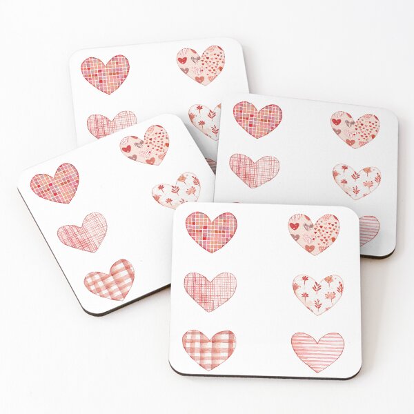 Item preview, Mini patterned valentines day heart sticker pack designed and sold by MendaciousMina.
