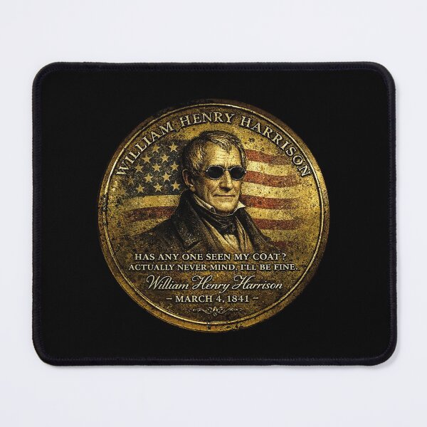 Artikelvorschau, Vintage Hat jemand meinen Mantel gesehen? William Henry Harrison entworfen und verkauft von gear-posters.