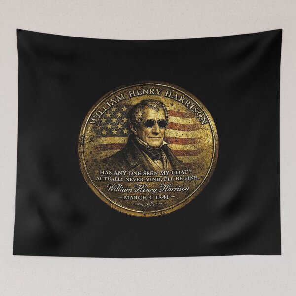 Item preview, Vintage Has Anyone seen My Coat William Henry Harrison designed and sold by gear-posters.