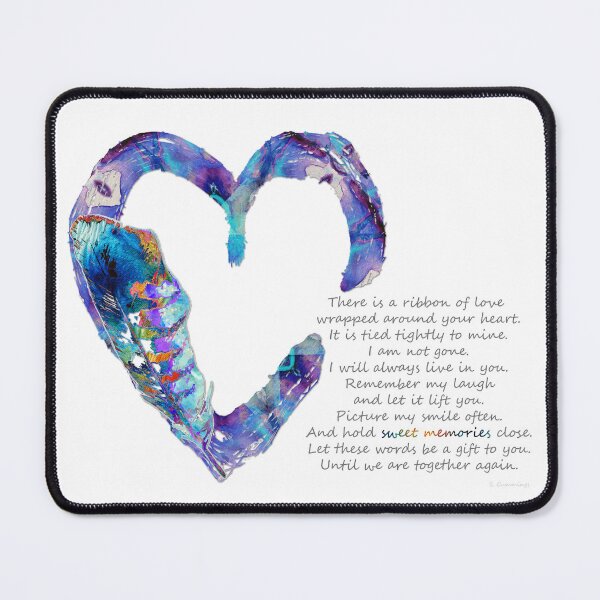 Item preview, Sympathy Colorful Feather Heart Art - Ribbon Of Love designed and sold by Sharon Cummings Art.