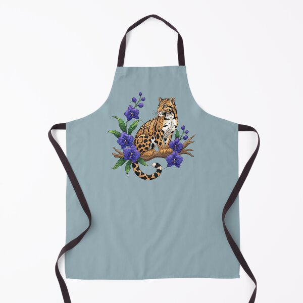 Item preview, Stained Glass Clouded Leopard with Orchids designed and sold by BirdsnStuff.