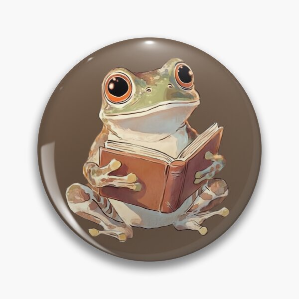 Item preview, Frog №73 Scholarly Frog Reading a Book designed and sold by SyberGen.