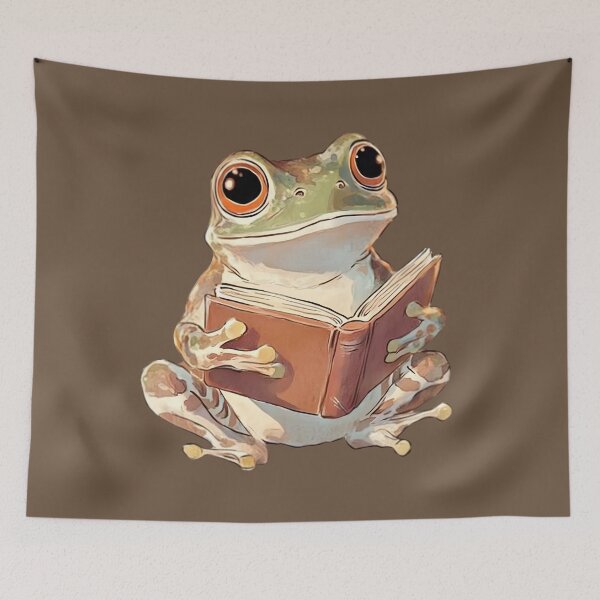 Item preview, Frog №73 Scholarly Frog Reading a Book designed and sold by SyberGen.