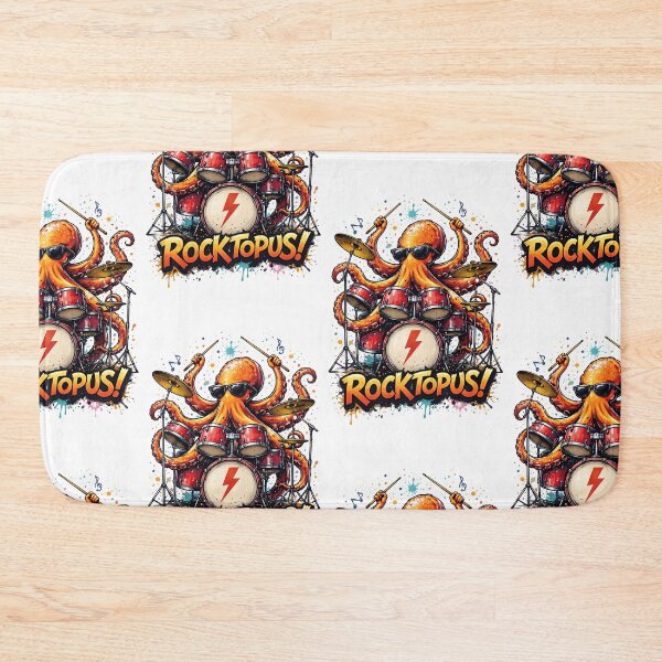 Item preview, Rocktopus (Octopus) Rock Band Drummer designed and sold by PIXEL POP DESIGNS - Beyond the Norm!.