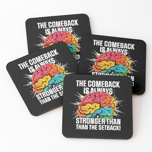 Item preview, The Comeback Is Always Stronger Than The Setback Motivation Brain designed and sold by Nocturnal-Vines.