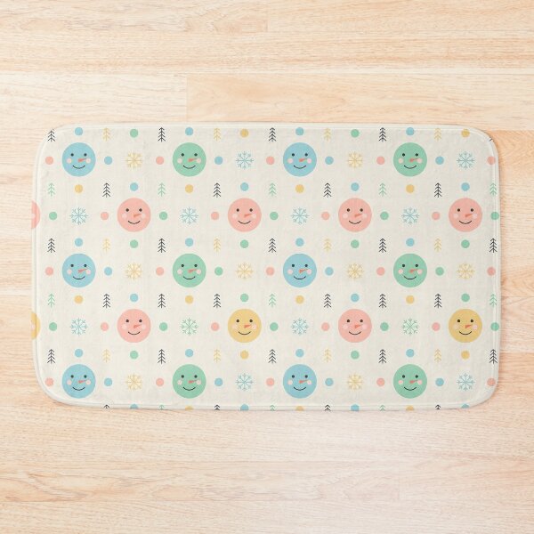 Item preview, Winter Joy Seamless Pattern – Smiling Snowmen in Soft Pastel Colors designed and sold by Iras-Art-Corner.