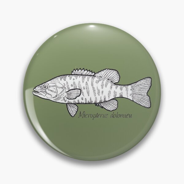 Item preview, Micropterus dolomieu (Smallmouth Bass) designed and sold by Cassie Noble.