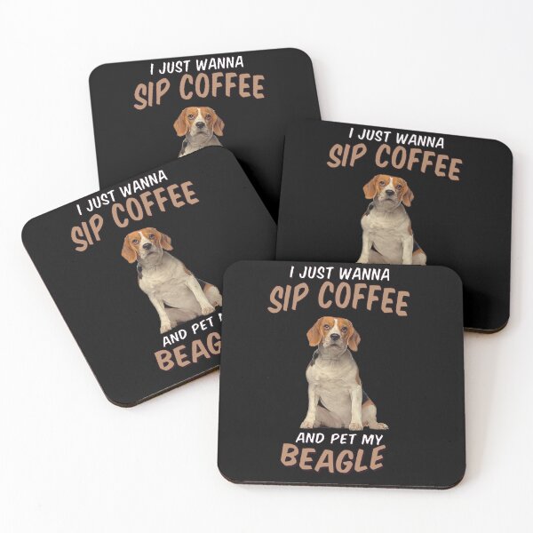 Item preview, Dog Owner Art I Just Wanna Sip Coffee And Pet My Beagle designed and sold by fantasticdesign.