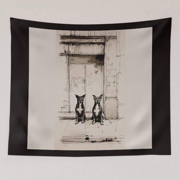 Item preview, City Pause: Dogs at the Corner Store #3 designed and sold by Helios Be. Lavsh.