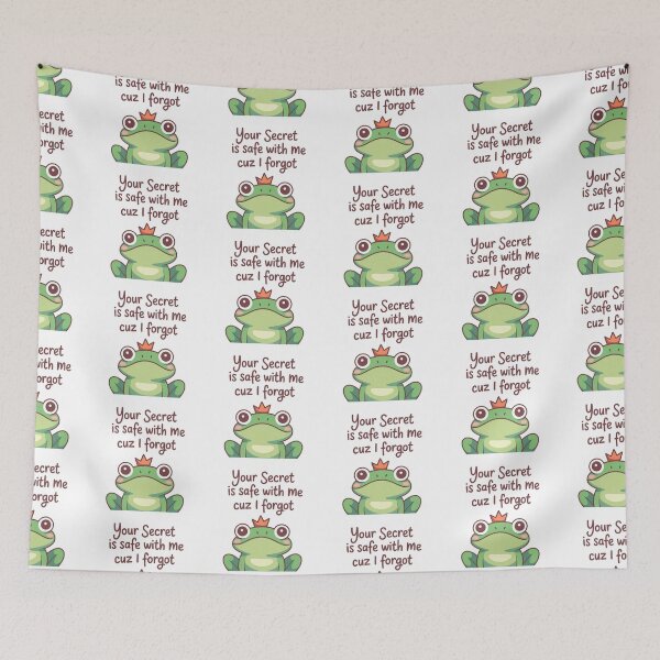 Item preview, Your Secret Is Safe Funny Frog Quote designed and sold by MonkiFlipp.