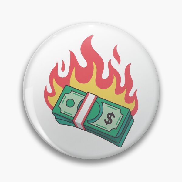 Item preview, Burning Cash Funny Money Meme Design designed and sold by MonkiFlipp.