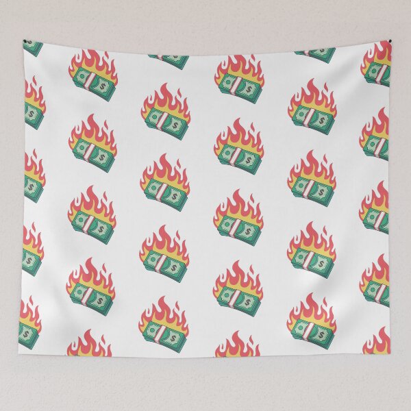 Item preview, Burning Cash Funny Money Meme Design designed and sold by MonkiFlipp.