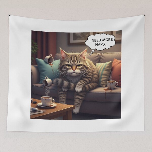 Item preview, Gato Cansado De Humanos designed and sold by PetJoyPrintsCO.