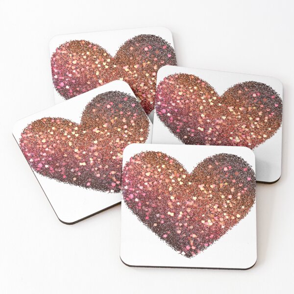 Item preview, Rose Gold Glitter Heart Sparkling Valentine Romance designed and sold by BigStar-Cart.