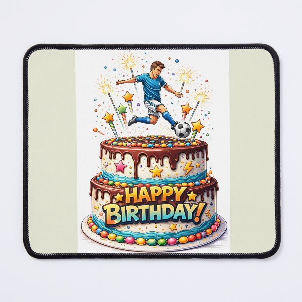 Item preview, Soccer themed Birthday Cake Celebration designed and sold by PIXEL POP DESIGNS - Beyond the Norm!.