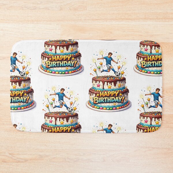 Item preview, Soccer themed Birthday Cake Celebration designed and sold by PIXEL POP DESIGNS - Beyond the Norm!.