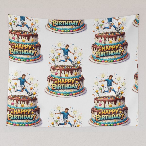 Item preview, Soccer themed Birthday Cake Celebration designed and sold by PIXEL POP DESIGNS - Beyond the Norm!.