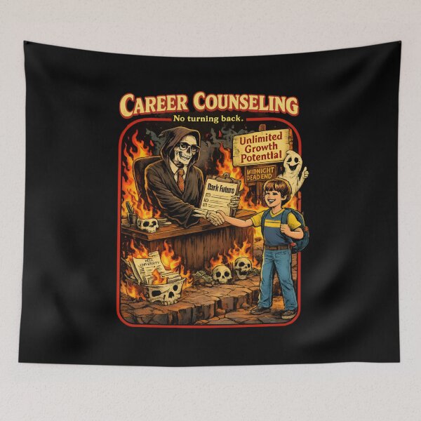 Item preview, Dark Humor Career Counseling  – Grim Satire designed and sold by SidTastic .