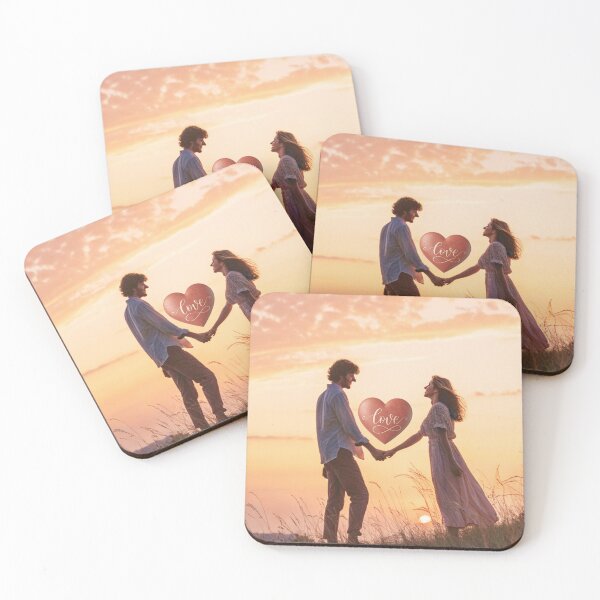 Item preview, Romantic Valentine’s Day Couple at Sunset | Love Heart Aesthetic Design designed and sold by A1MarketDesigne.
