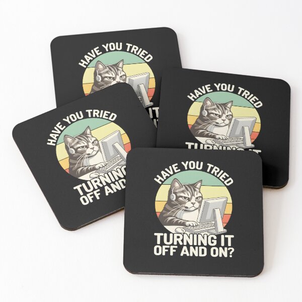 Item preview, Have You Tried Turning It Off And On Cat designed and sold by Nocturnal-Vines.