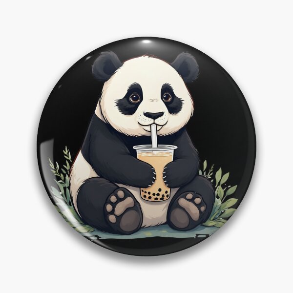Item preview, Panda Drinking Bubble Tea – Adorable Kawaii Animal Illustration designed and sold by Karolina’s Cozy Creations.