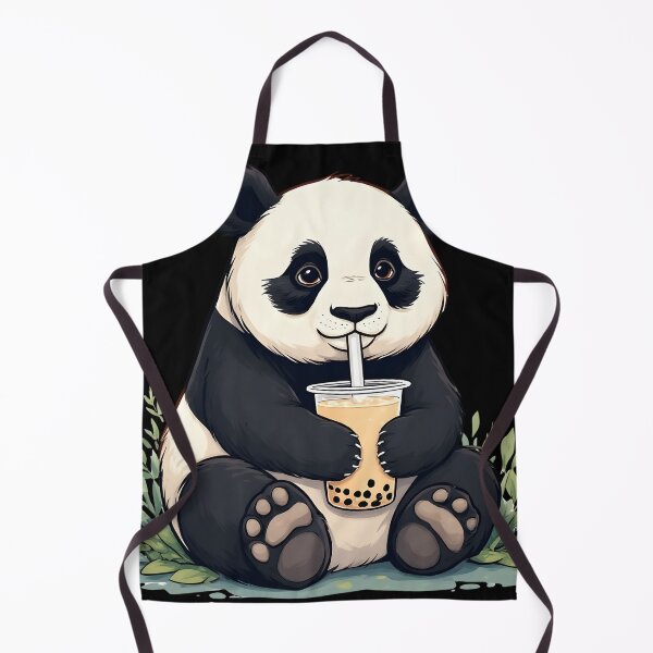 Item preview, Panda Drinking Bubble Tea – Adorable Kawaii Animal Illustration designed and sold by Karolina’s Cozy Creations.