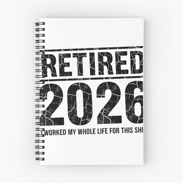 Aperçu de l'œuvre Typographie de timbre grunge en détresse à la retraite 2026 créée et vendue par Ajdaprint.