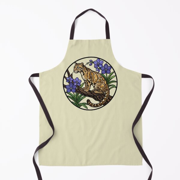 Item preview, Stained Glass Clouded Leopard Illustration designed and sold by BirdsnStuff.