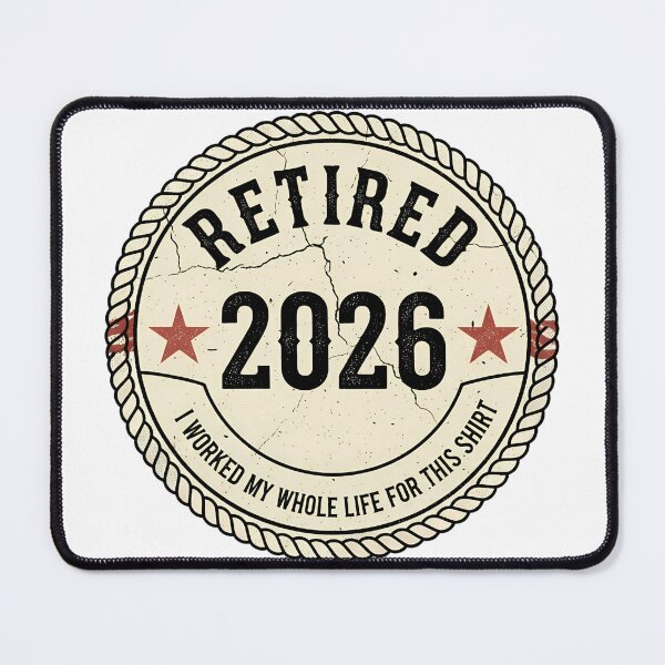 Aperçu de l'œuvre Retraité 2026 Vintage Rope Seal Emblème de retraite créée et vendue par Ajdaprint.