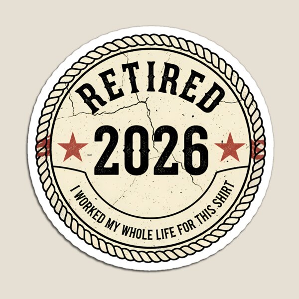 Item preview, Retired 2026 Vintage Rope Seal Retirement Emblem designed and sold by Ajdaprint.