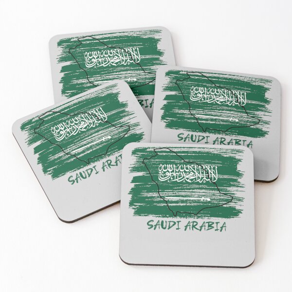 Item preview, Saudi Arabia Flag Map, Artistic Distressed Brush Stroke Design designed and sold by mashmosh.