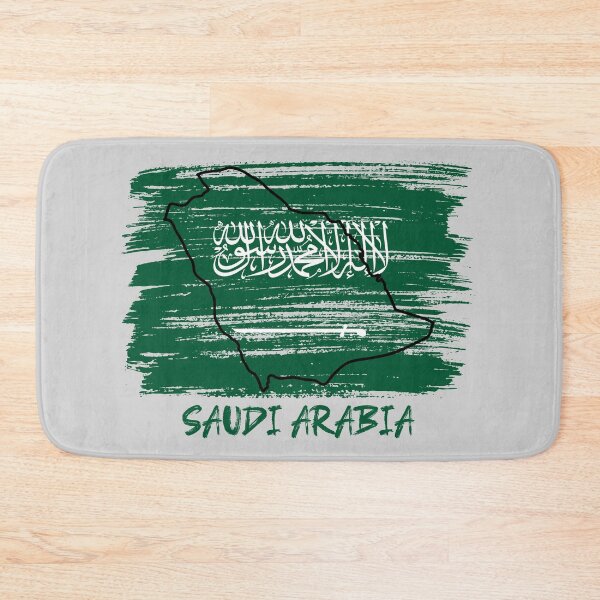 Item preview, Saudi Arabia Flag Map, Artistic Distressed Brush Stroke Design designed and sold by mashmosh.
