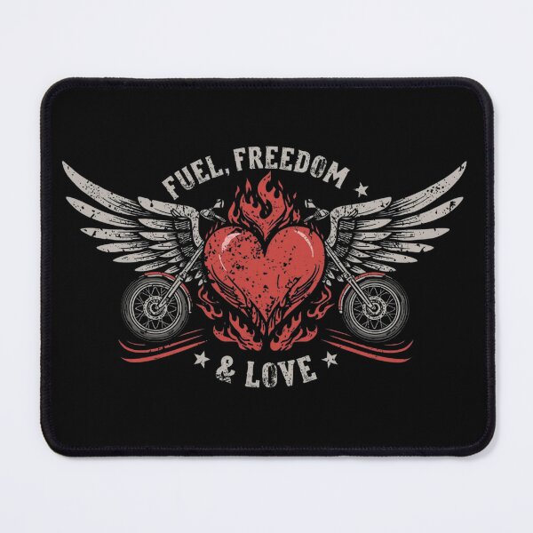 Item preview, “Fuel, Freedom & Love” - Valentine’s Motocycle designed and sold by YourTrendyTees.