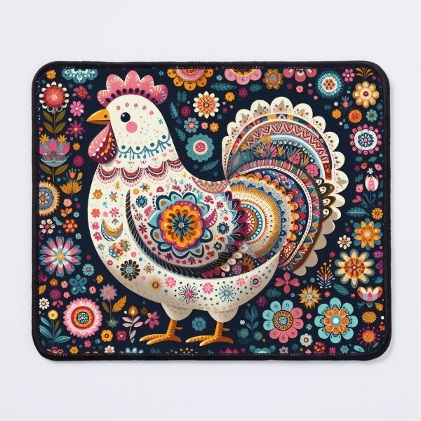 Item preview, Scandinavian Folk Art - bright Rooster chicken by heidiannemorris designed and sold by FOLK ART FUSION.