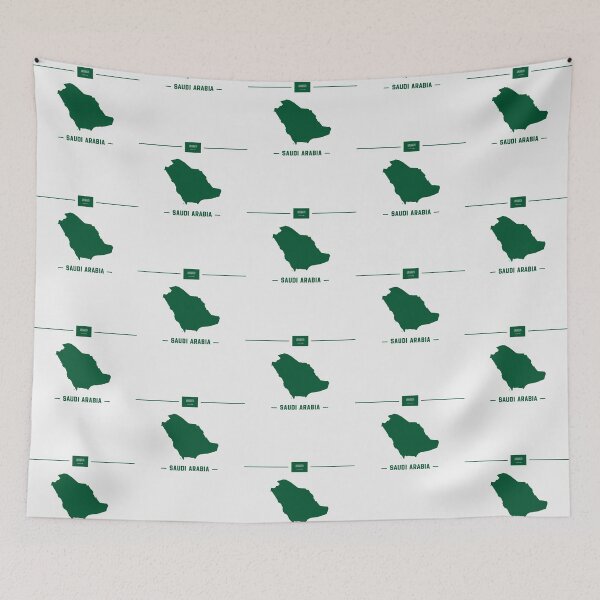 Item preview, Saudi Arabia Map & Flag - Patriotic Kingdom Pride Silhouette designed and sold by mashmosh.