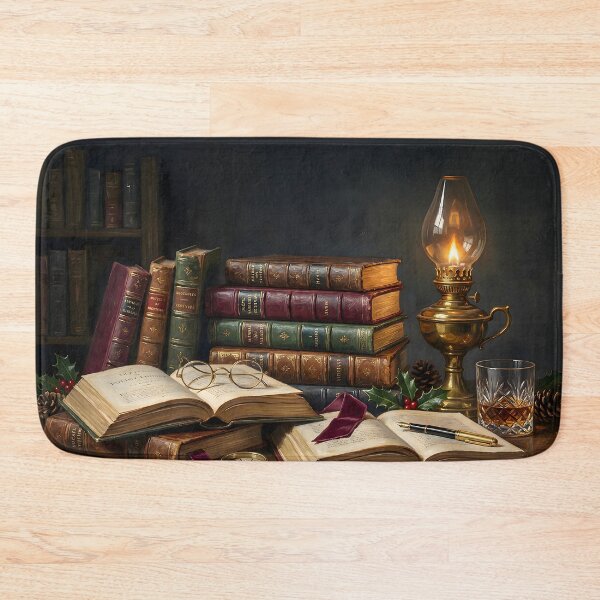 Item preview, Winter Library Retreat — Leather & Literature designed and sold by DesignAnother.