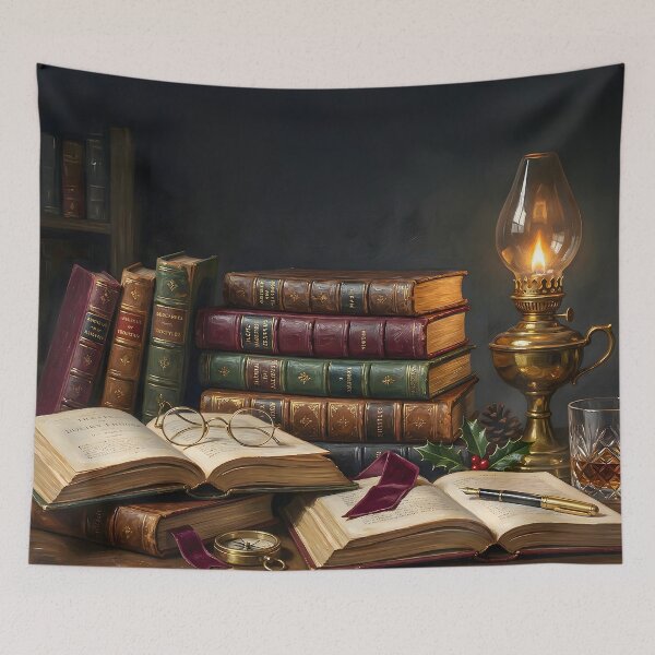 Item preview, Winter Library Retreat — Leather & Literature designed and sold by DesignAnother.