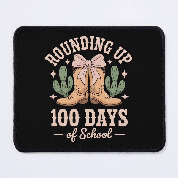 Item preview, Rounding Up 100 Days of School, Cowgirl Boots Western Teacher, 100th Day of School Graphic designed and sold by NewaveBoutique.
