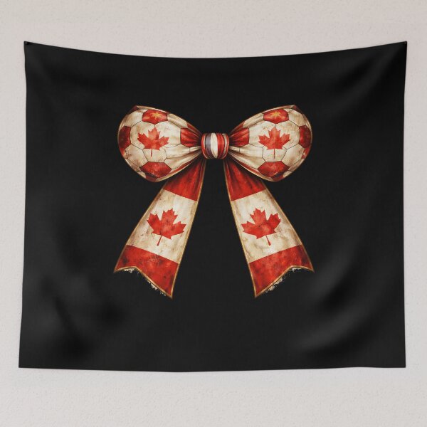 Item preview, Canada Patriotic Coquette Flag Soccer Bow Football Fan designed and sold by MuniraWearify.