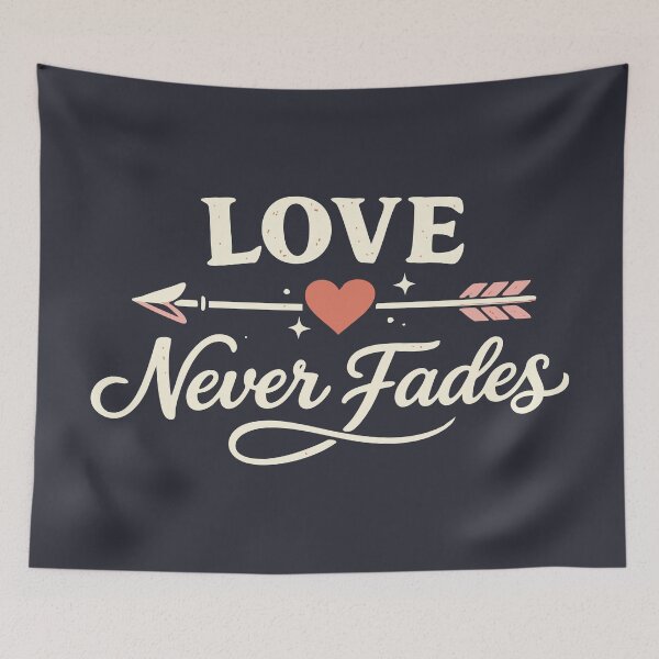 Item preview, Love Never Fades Couple (Pointing Left) – Retro Valentine Heart designed and sold by AxisTheory.