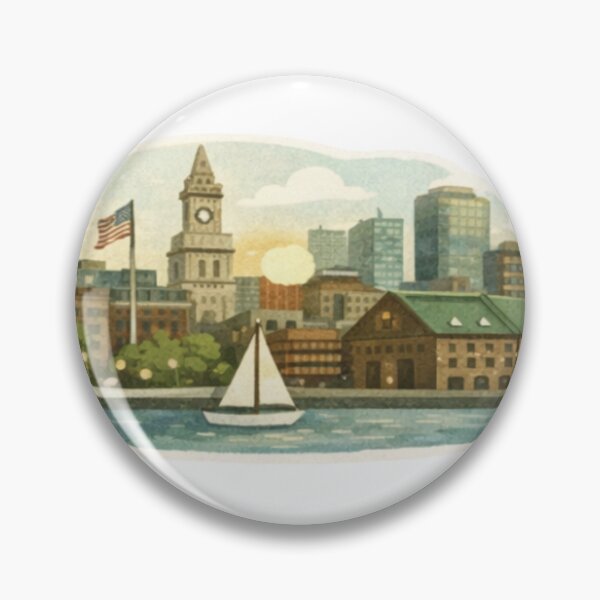 Item preview, boston skyline designed and sold by whitebeagle.