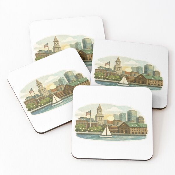 Item preview, boston skyline designed and sold by whitebeagle.