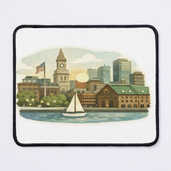 Item preview, boston skyline designed and sold by whitebeagle.